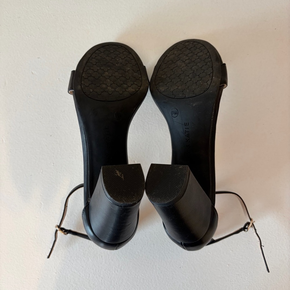 Kelly & Katie Black Ankle Strap Heels - Picture 2 of 2